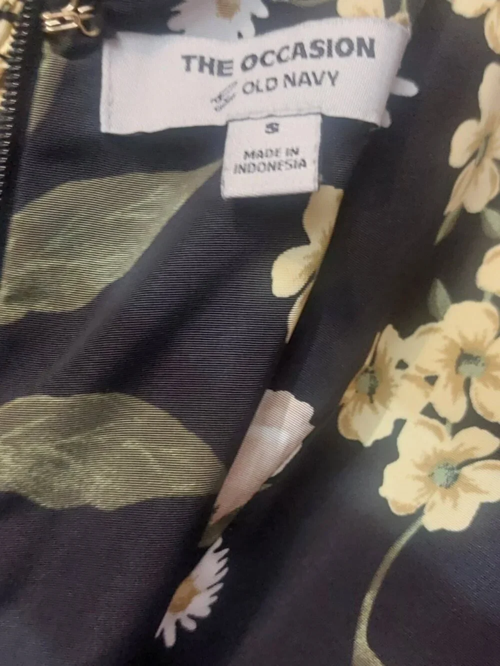 The Occasion by Old Navy Fit & Flare Sleeveless Taffeta Midi Dress Floral S - Picture 4 of 4